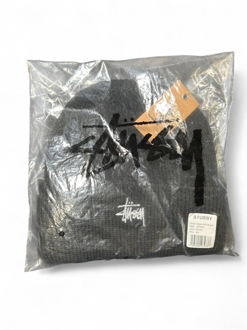 Stussy Basic Cuff Black Beanie - Brand New